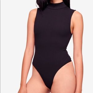 Free People stretchy black turtleneck bodysuit